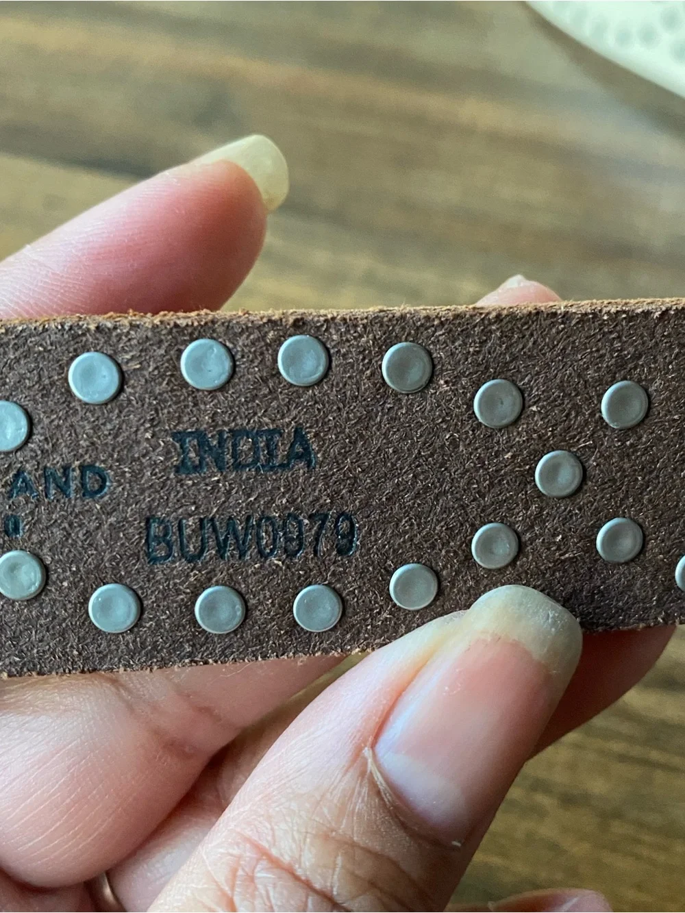 Lucky Leather Studded Belt, 34”